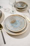 Hermia GBSATN24Y4R16463 Vajilla de Porcelana 24 Piezas Apta Lavavajillas y Microondas